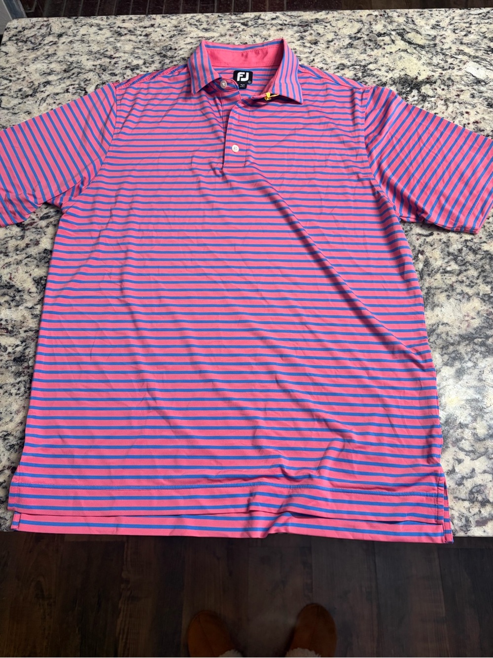 FootJoy Striped Pink and Blue Golf Polo